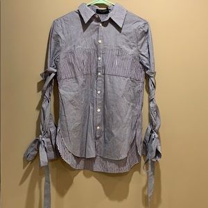 Striped Button Up Blouse